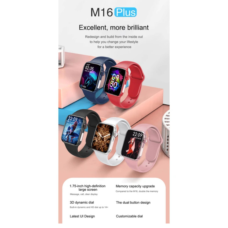 ساعت هوشمند مدل M16 Plus سایز 44 میلی متر