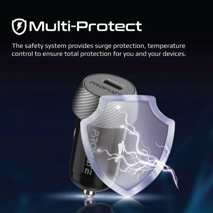 شارژر فندکی پرومیت 20 وات Promate 20W