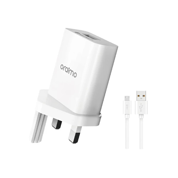 شارژر دیواری ارایمو 15 وات مدل OCW-U92S به همراه کابل میکرو microUSB